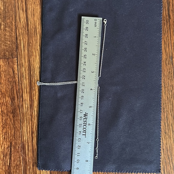 Sterling Silver Rhodium Plated Chain Bracelet Ring - Picture 8 of 10